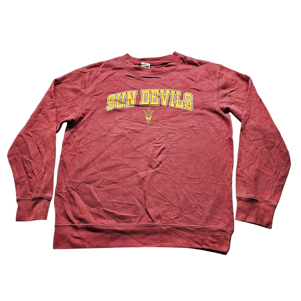 Arizona State Sun Devils Russell Athletic Sweatshirt Mens M Maroon NCAA Football
